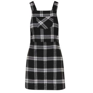 Topshop Plaid Overall Dress